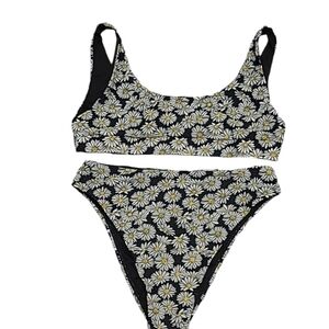 Demi's Swimwear sz XL daisy print bikini set SW62
